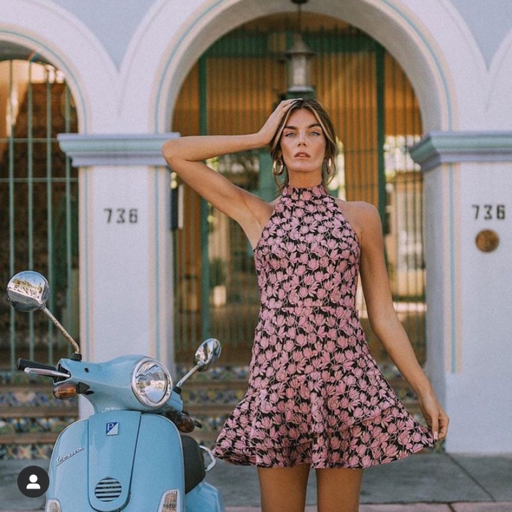 NWT ML Monique Lhuillier Rita Ruffled Mini Dress